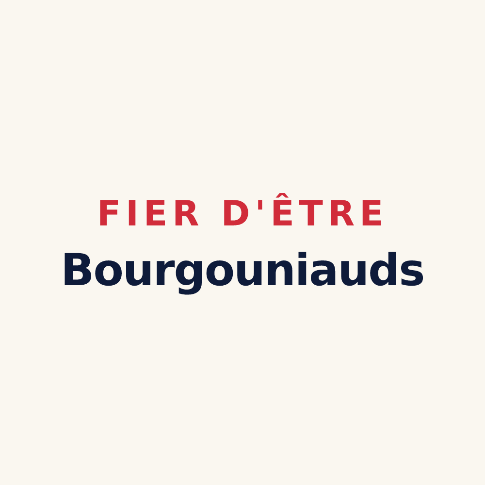 Tasse « Fier d'être Bourgouniauds » — design pour Bourganeuf