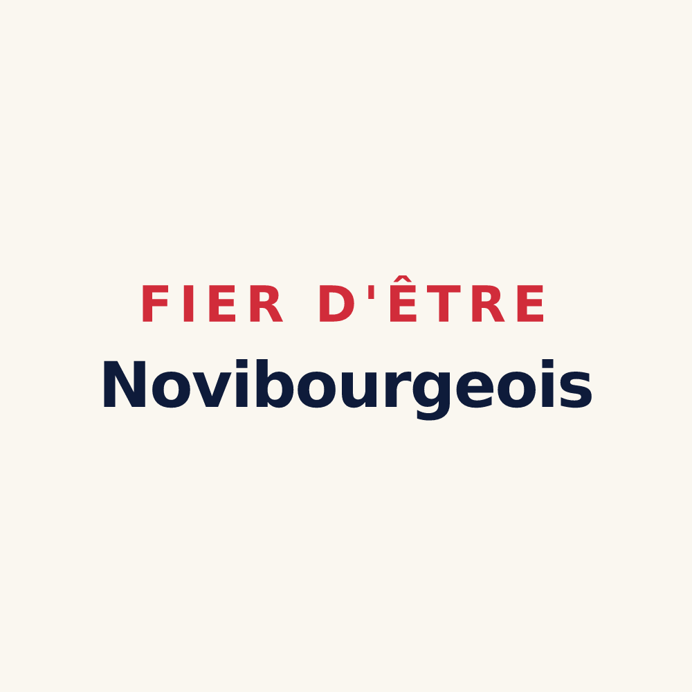 Tasse « Fier d'être Novibourgeois » — design pour Bourgneuf