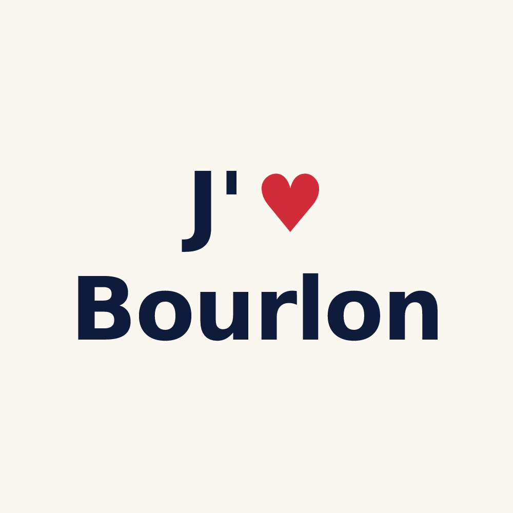 Tasse personnalisée Bourlon — design « J'aime Bourlon » imprimé sur la tasse