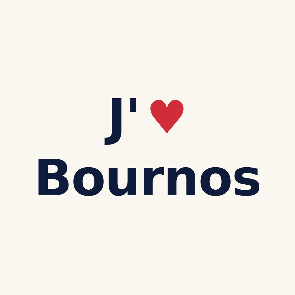 Tasse personnalisée Bournos — design J'aime Bournos