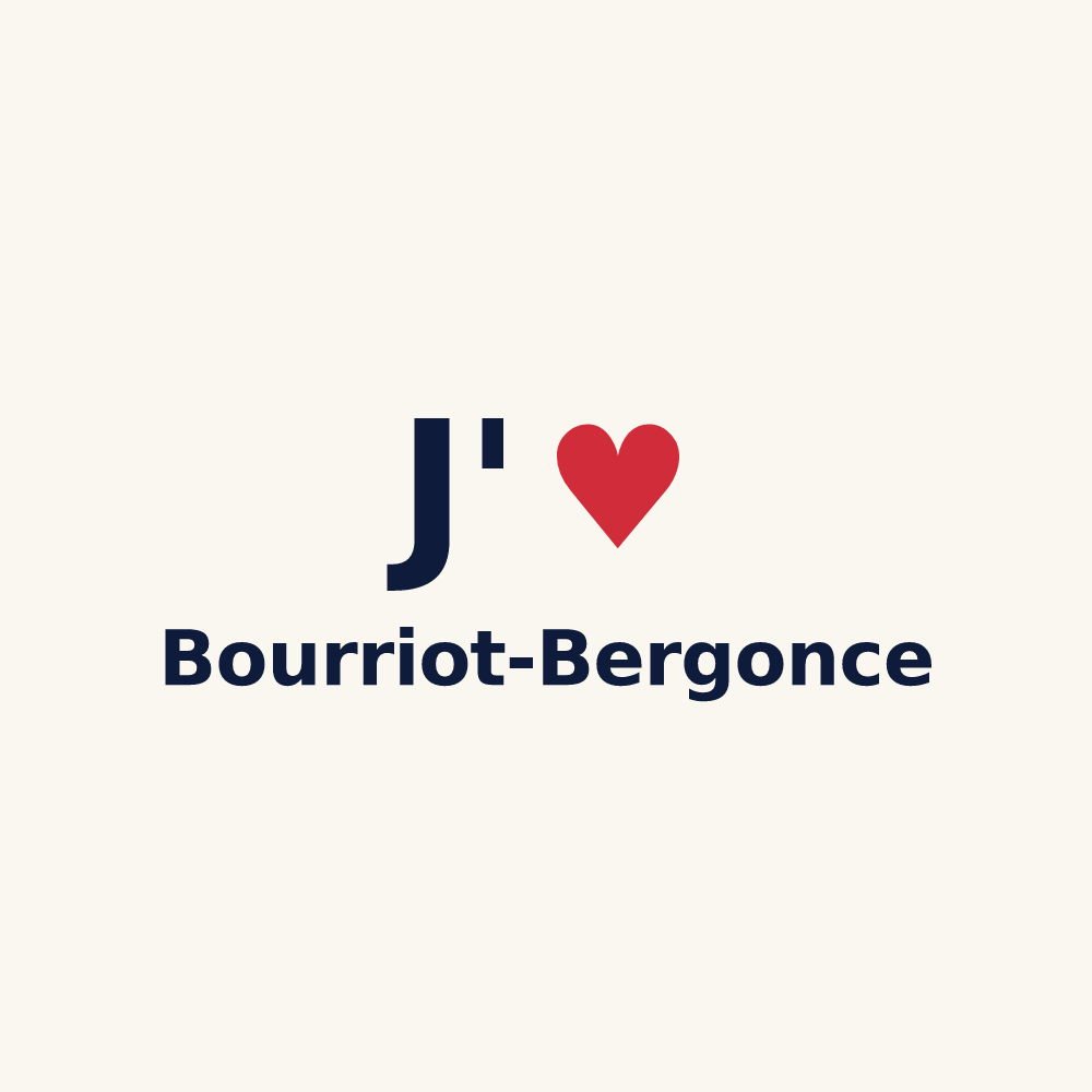 Tasse personnalisée Bourriot-Bergonce — design « J'aime Bourriot-Bergonce » imprimé sur la tasse