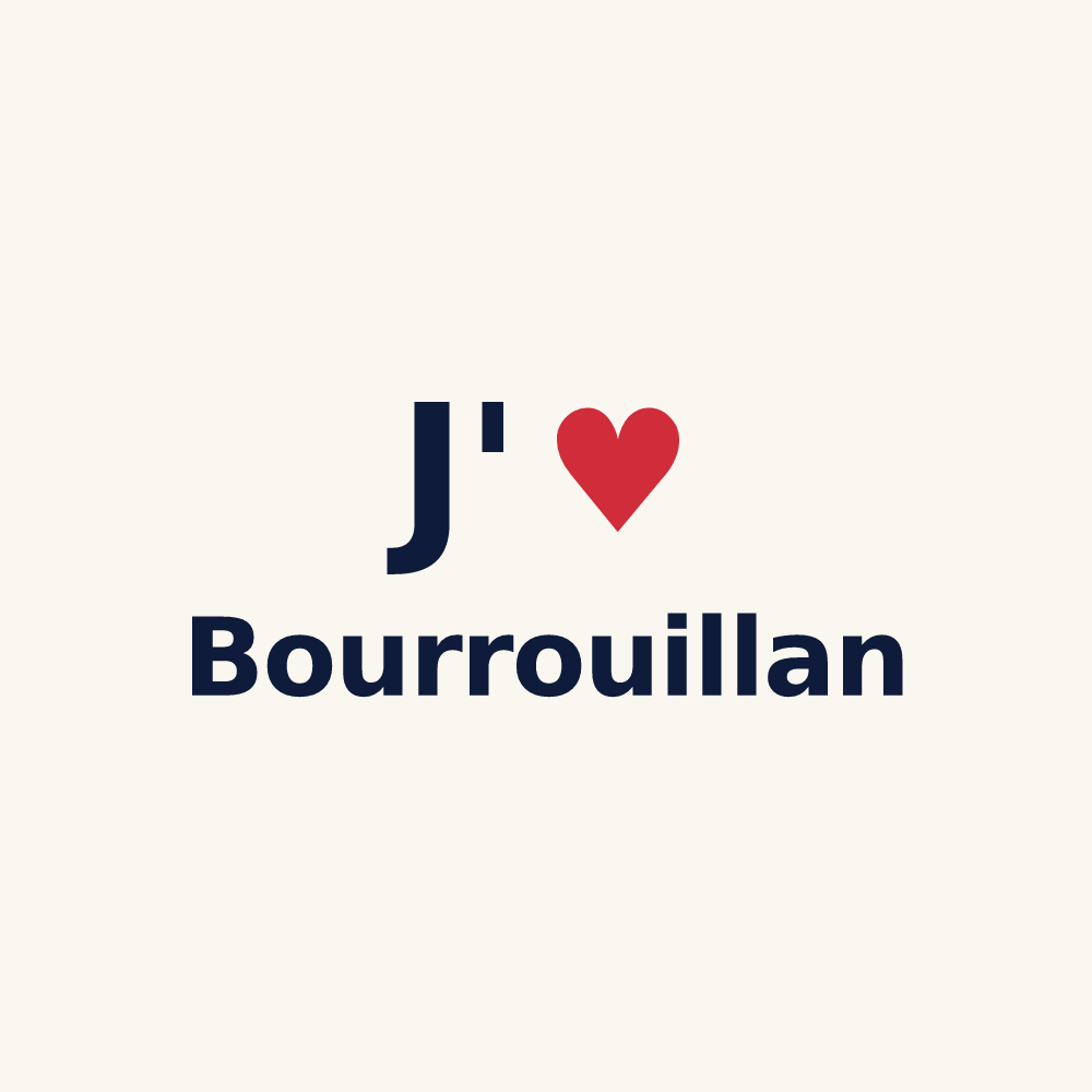 Tasse personnalisée Bourrouillan — design J'aime Bourrouillan