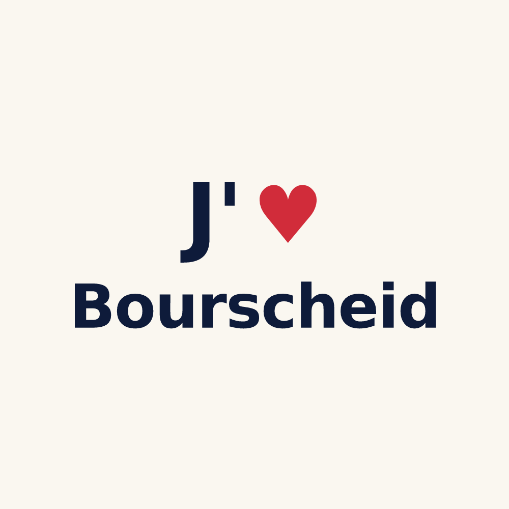 Tasse personnalisée Bourscheid — design J'aime Bourscheid