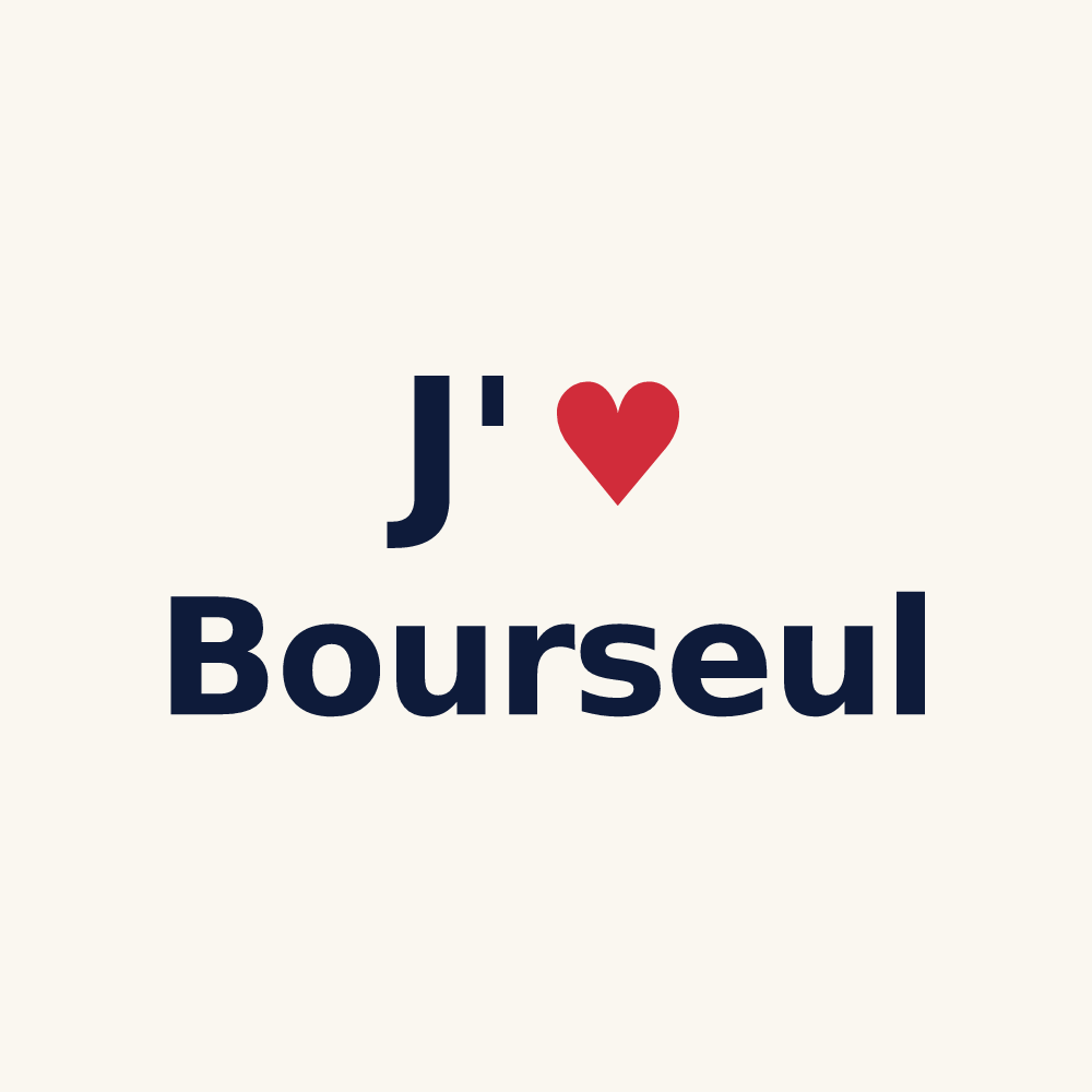 Tasse personnalisée Bourseul — design J'aime Bourseul