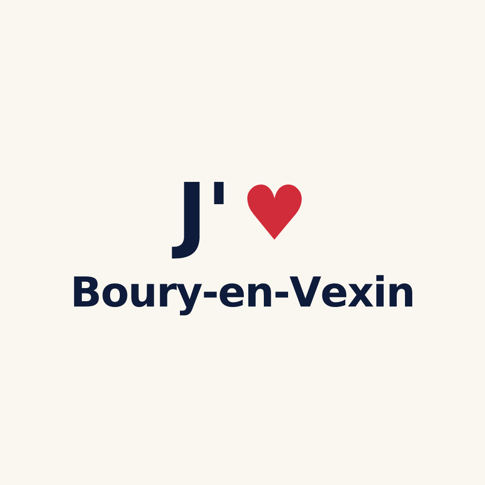 Tasse personnalisée Boury-en-Vexin — design J'aime Boury-en-Vexin