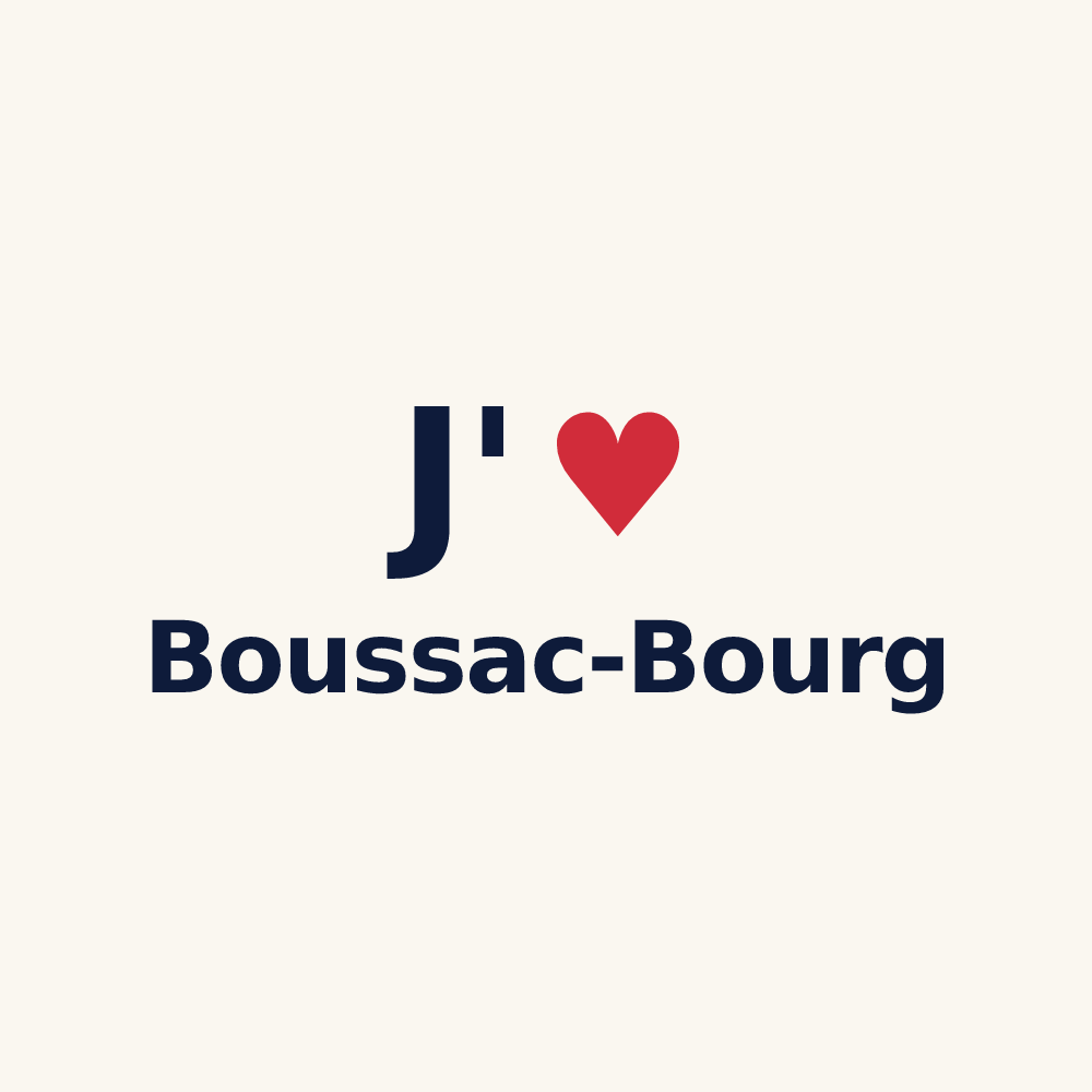 Tasse personnalisée Boussac-Bourg — design J'aime Boussac-Bourg