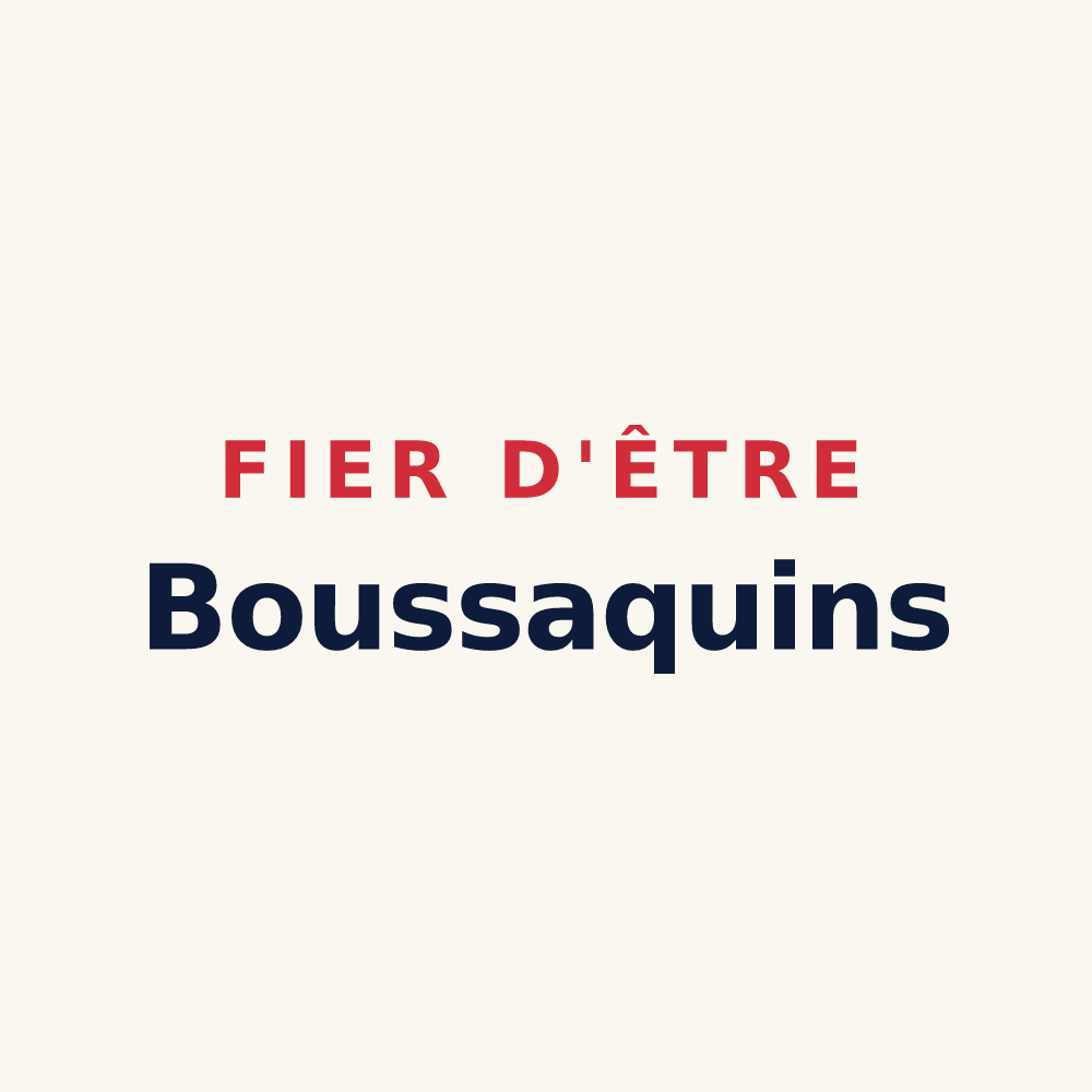Tasse « Fier d'être Boussaquins » — design pour Boussac-Bourg