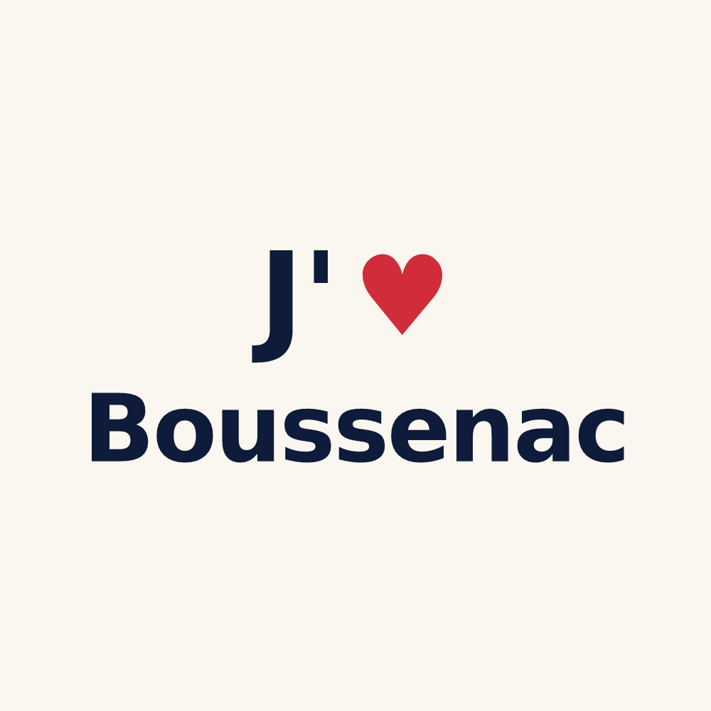 Tasse personnalisée Boussenac — design J'aime Boussenac