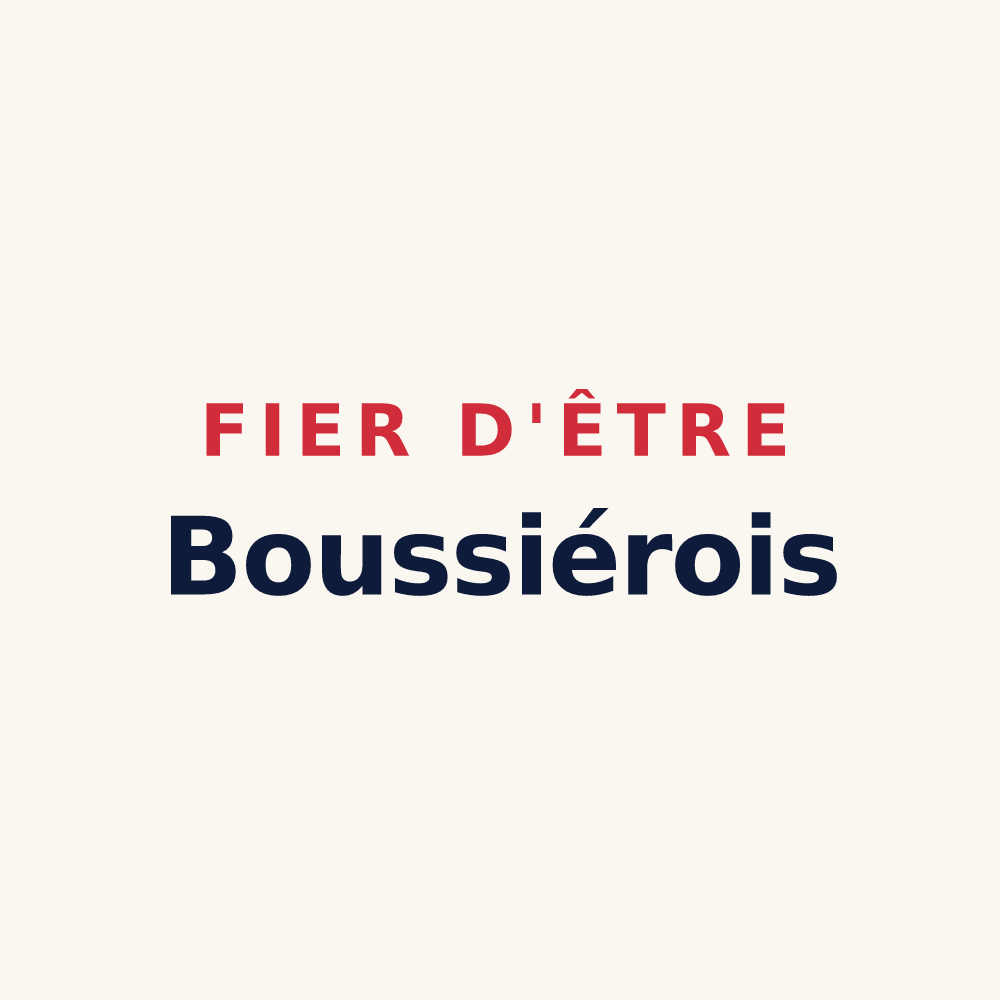 Tasse « Fier d'être Boussiérois » — design pour Boussières