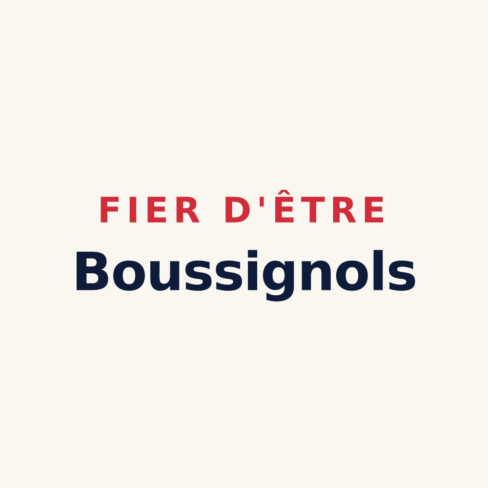 Tasse « Fier d'être Boussignols » — design pour Boussy