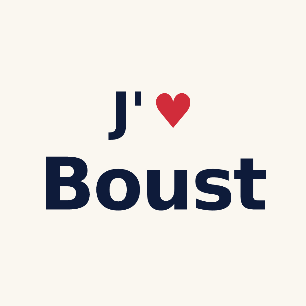 Tasse personnalisée Boust — design J'aime Boust