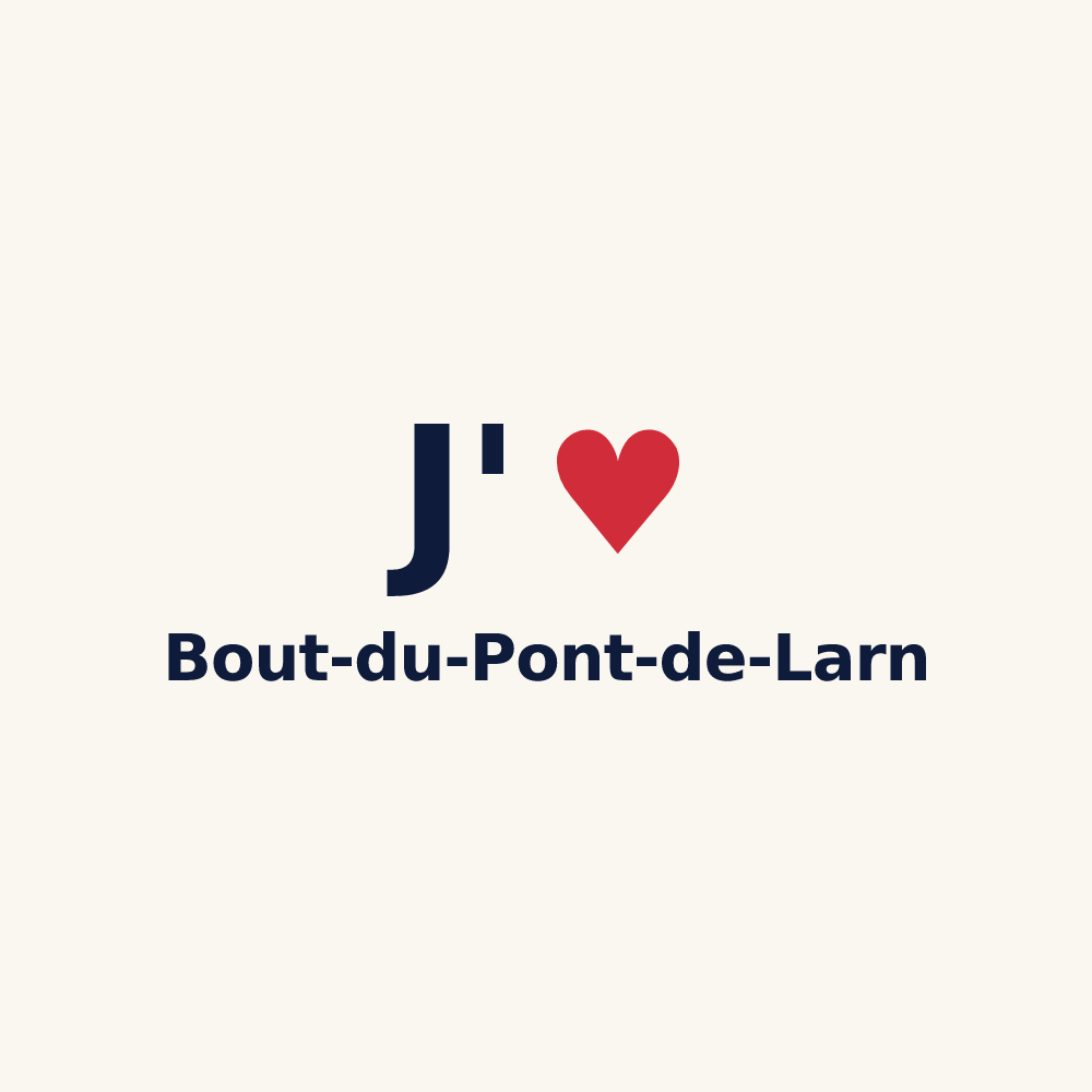 Tasse personnalisée Bout-du-Pont-de-Larn — design J'aime Bout-du-Pont-de-Larn