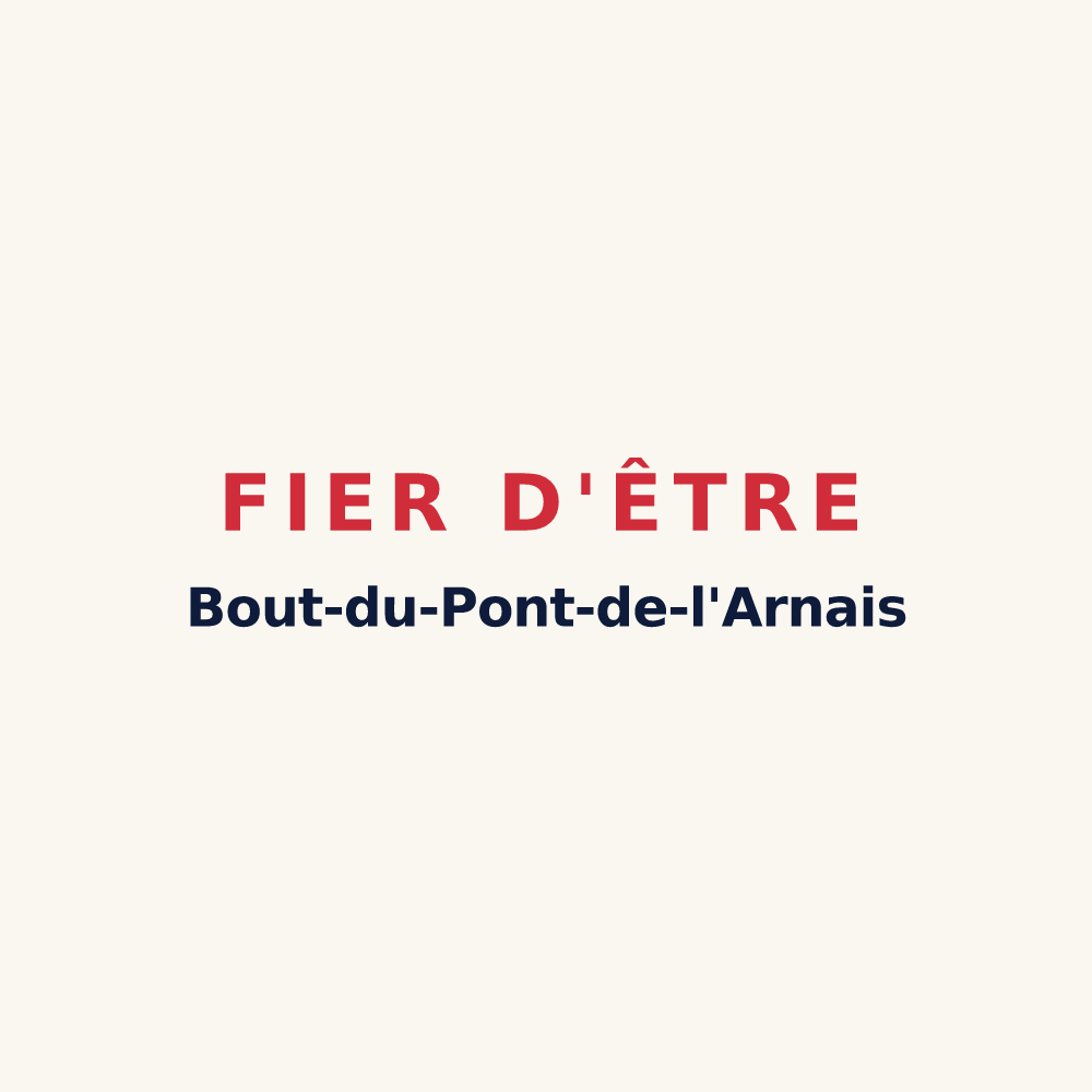 Tasse « Fier d'être Bout-du-Pont-de-l'Arnais » — design pour Bout-du-Pont-de-Larn