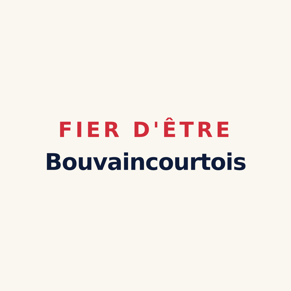 Tasse « Fier d'être Bouvaincourtois » — design pour Bouvaincourt-sur-Bresle