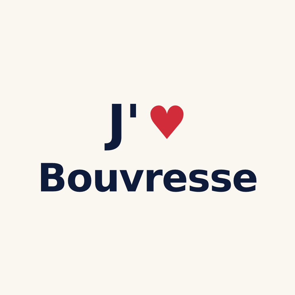 Tasse personnalisée Bouvresse — design J'aime Bouvresse