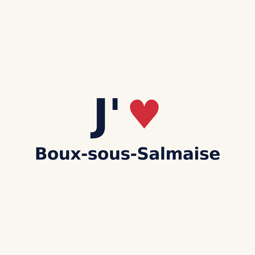 Tasse personnalisée Boux-sous-Salmaise — design J'aime Boux-sous-Salmaise