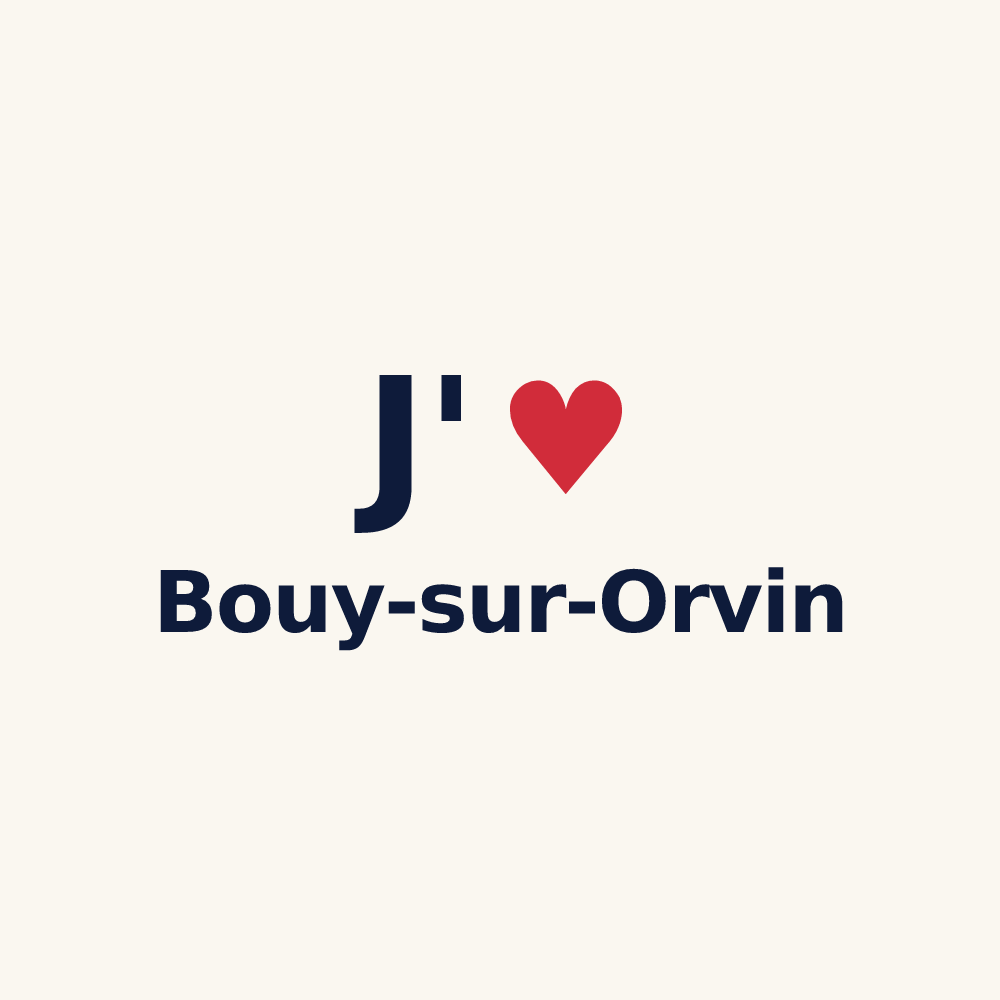 Tasse personnalisée Bouy-sur-Orvin — design J'aime Bouy-sur-Orvin
