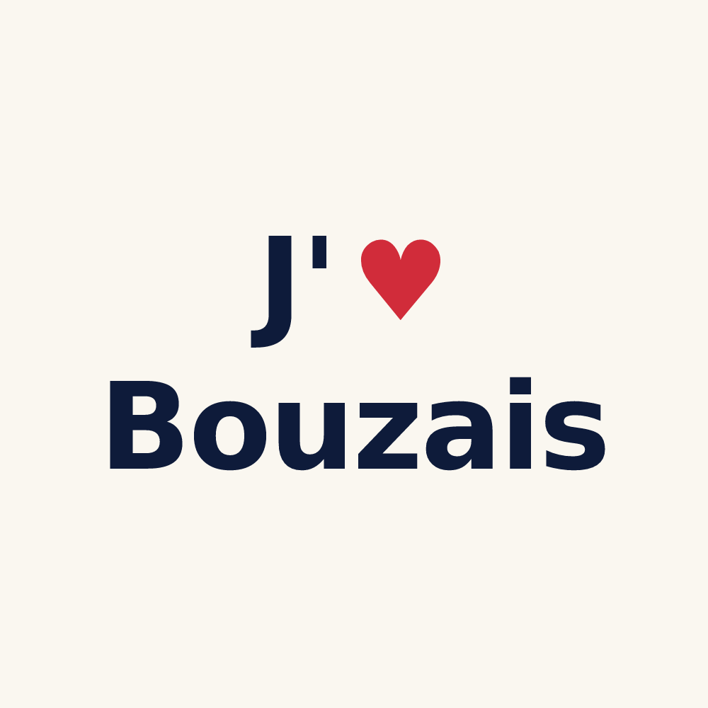 Tasse personnalisée Bouzais — design J'aime Bouzais