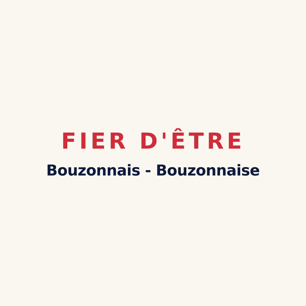Tasse « Fier d'être Bouzonnais - Bouzonnaise » — design pour Bouzon-Gellenave
