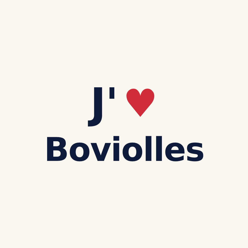 Tasse personnalisée Boviolles — design J'aime Boviolles