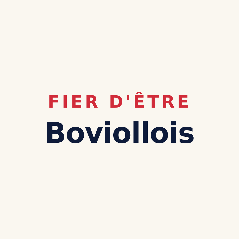 Tasse « Fier d'être Boviollois » — design pour Boviolles