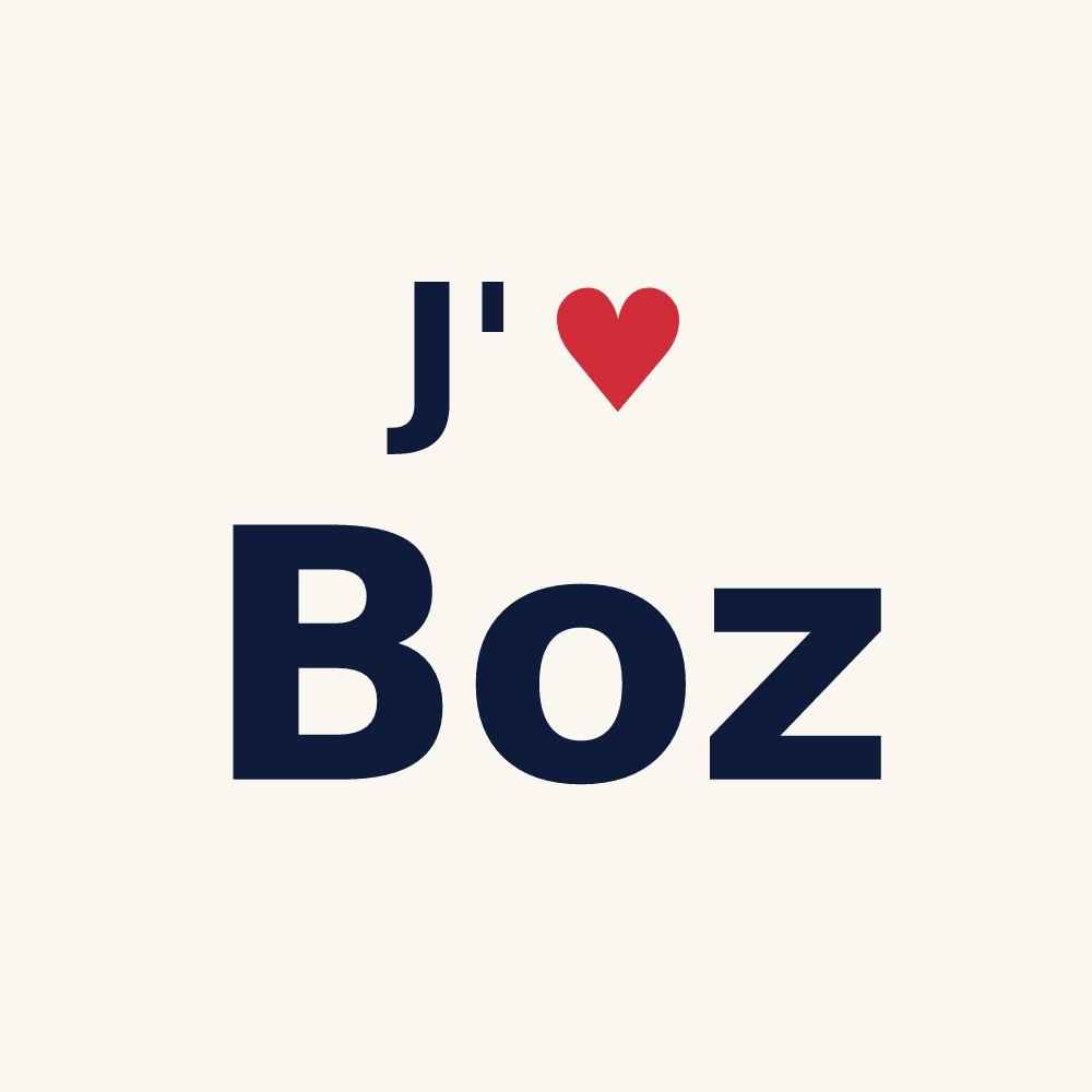 Tasse personnalisée Boz — design J'aime Boz