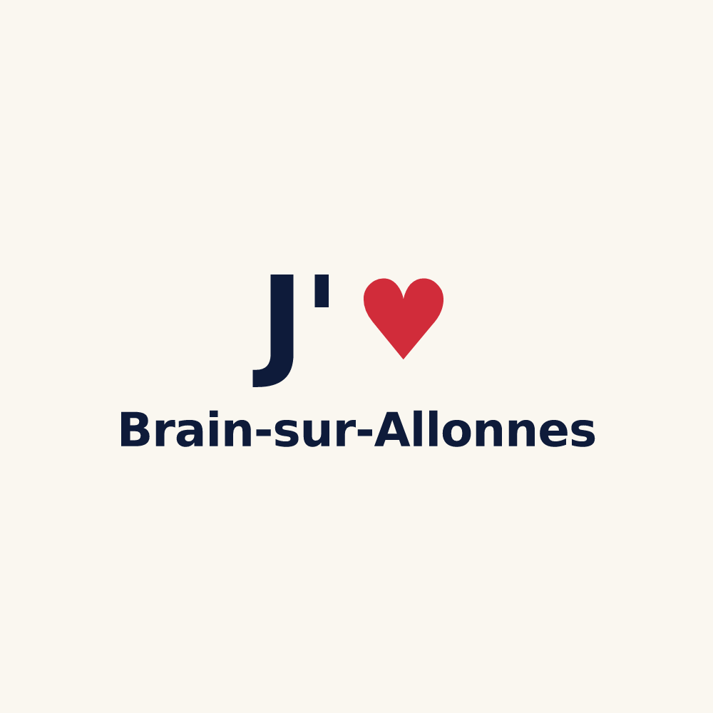 Tasse personnalisée Brain-sur-Allonnes — design J'aime Brain-sur-Allonnes