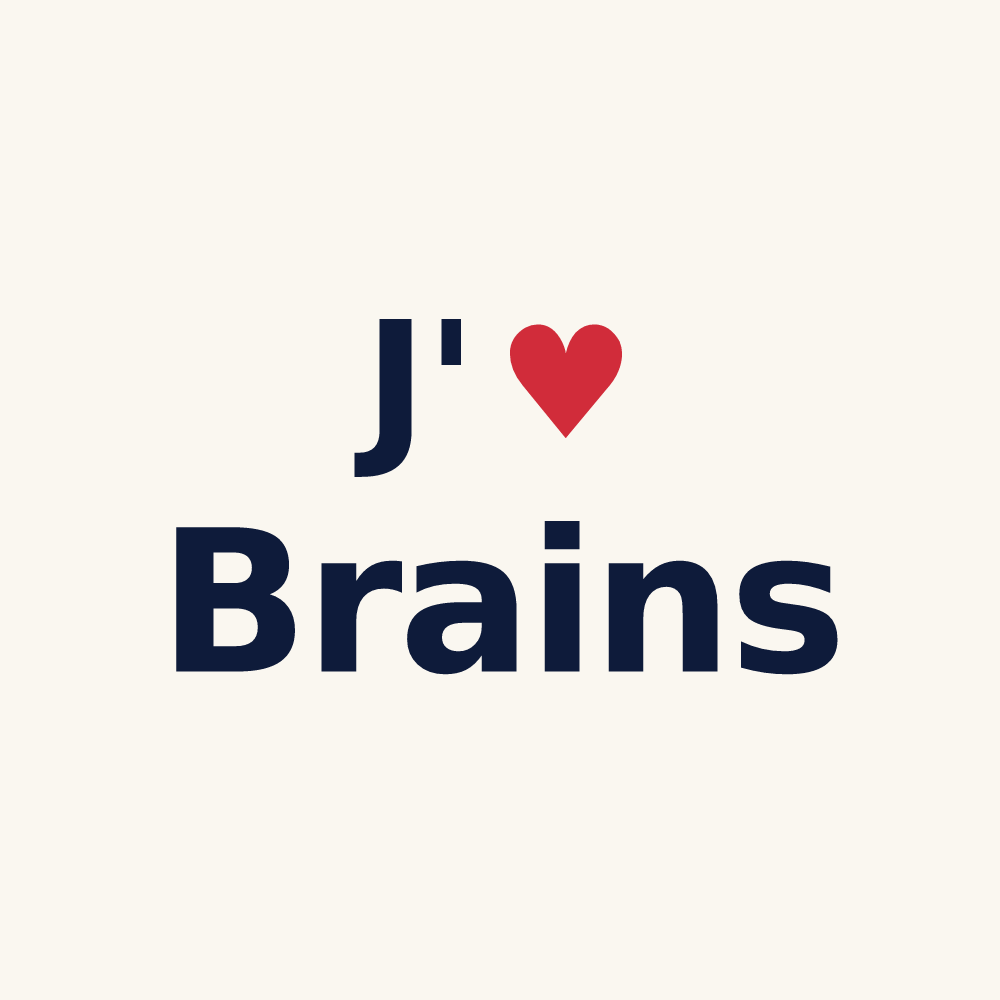 Tasse personnalisée Brains — design J'aime Brains