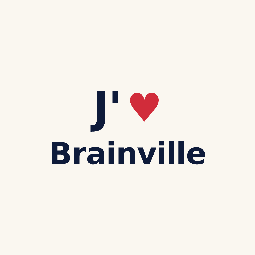Tasse personnalisée Brainville — design J'aime Brainville