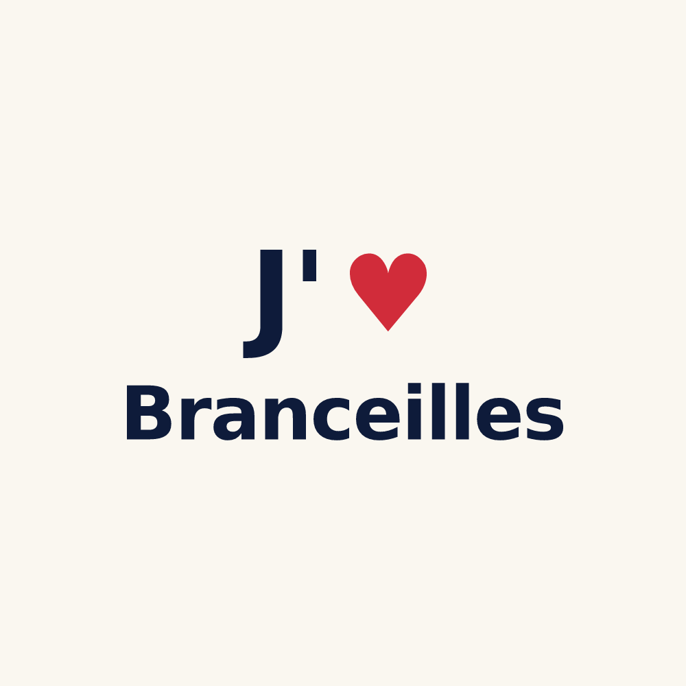 Tasse personnalisée Branceilles — design J'aime Branceilles