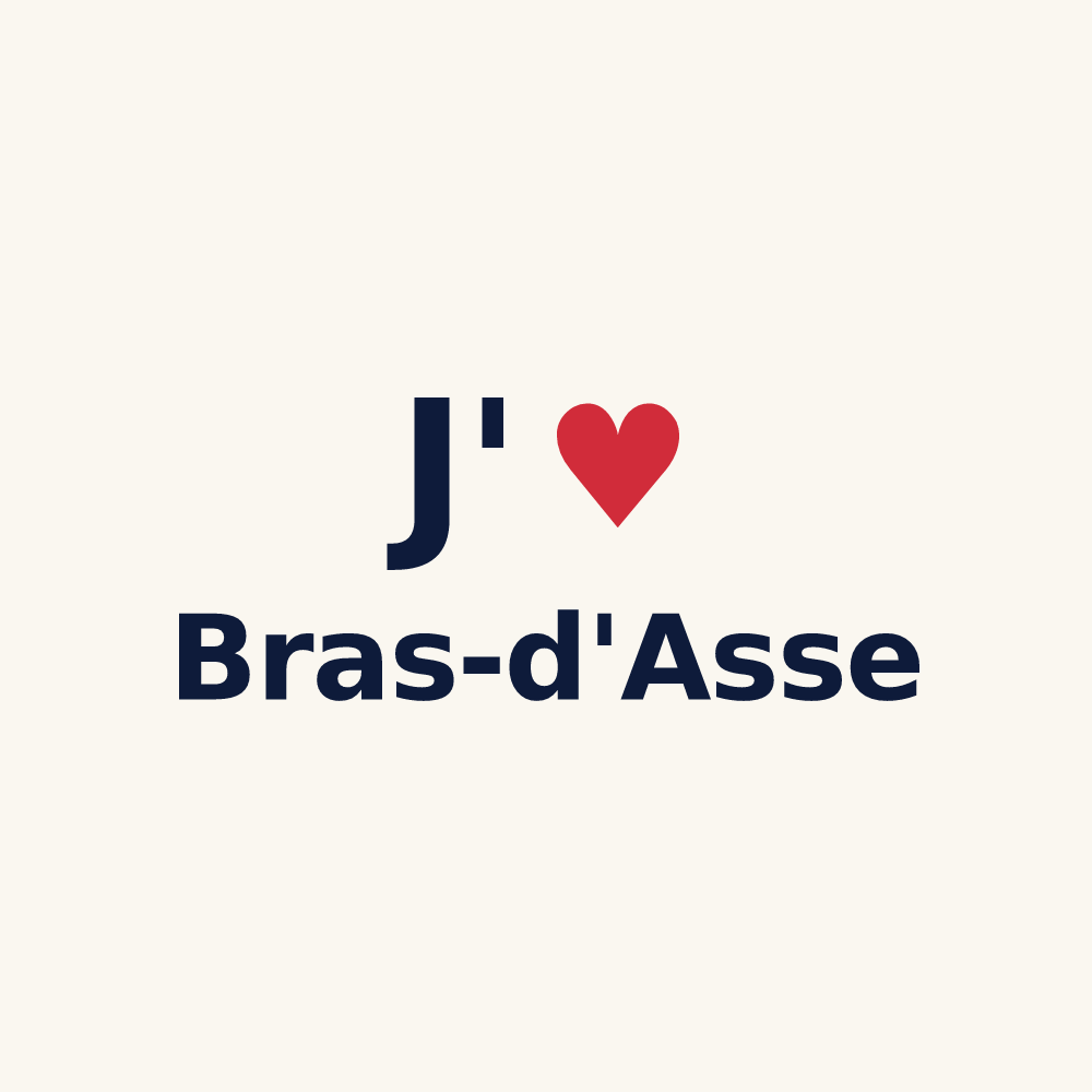 Tasse personnalisée Bras-d'Asse — design J'aime Bras-d'Asse