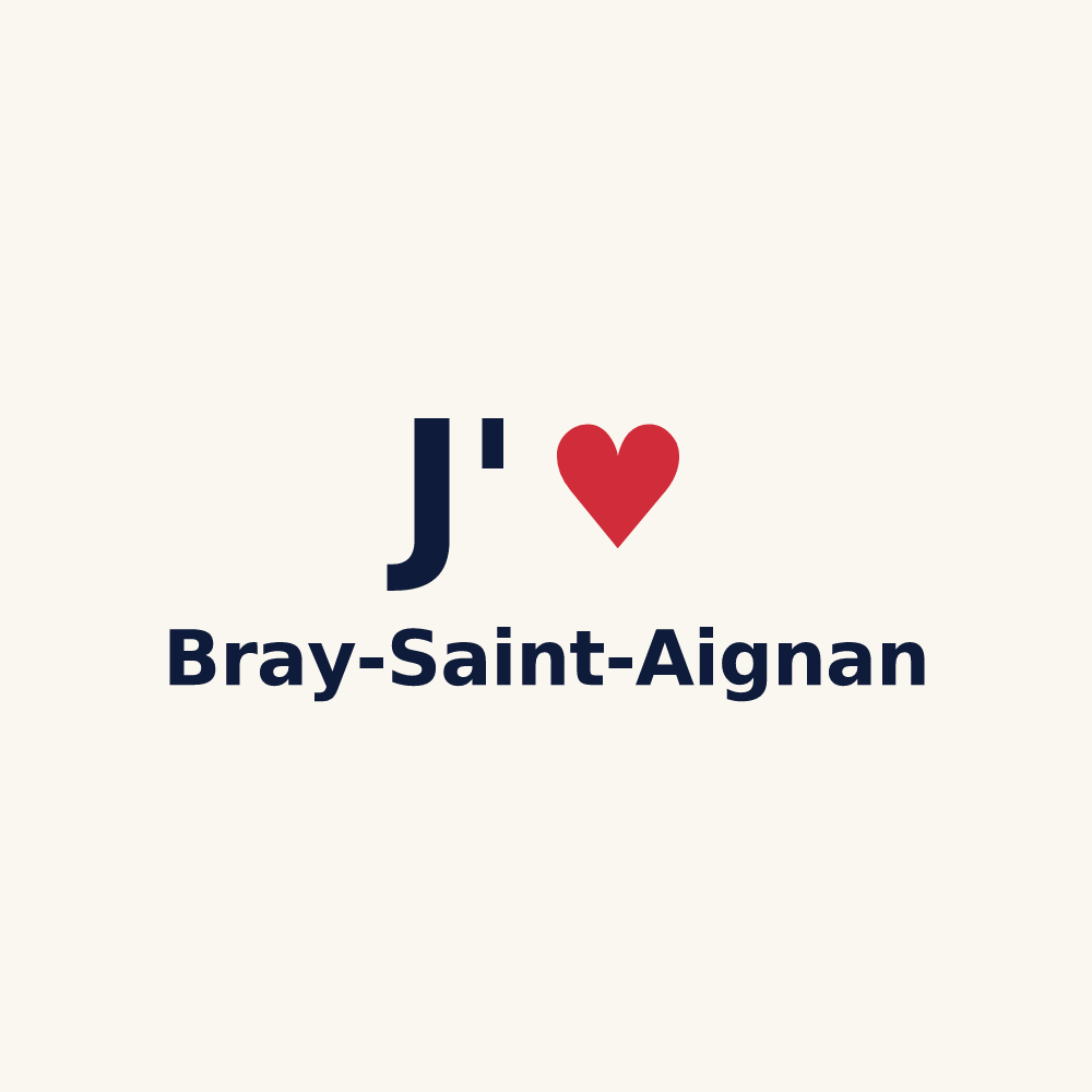 Tasse personnalisée Bray-Saint-Aignan — design J'aime Bray-Saint-Aignan