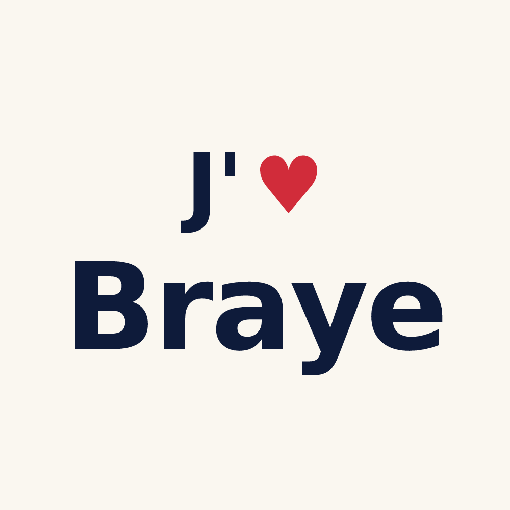 Tasse personnalisée Braye — design J'aime Braye