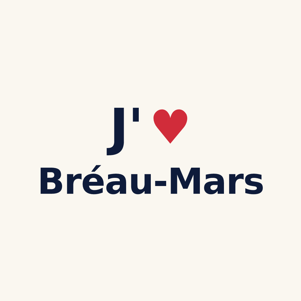 Tasse personnalisée Bréau-Mars — design J'aime Bréau-Mars