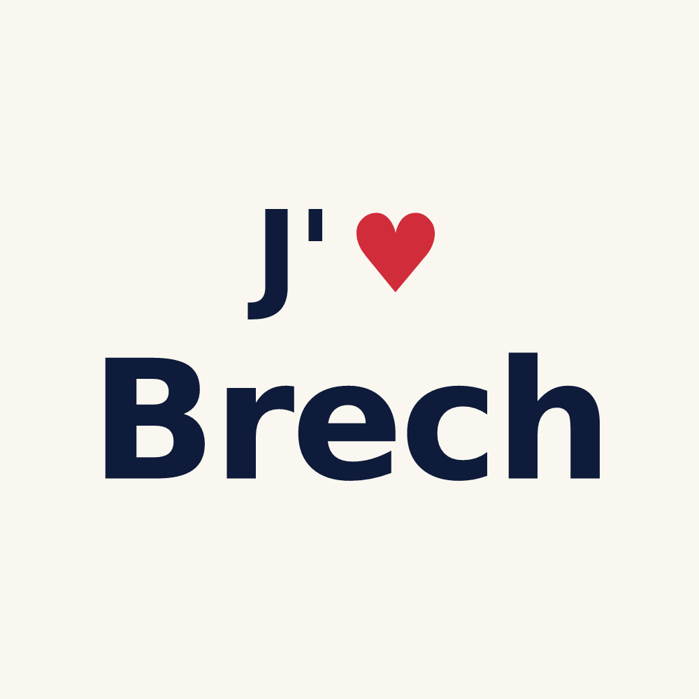 Tasse personnalisée Brech — design « J'aime Brech » imprimé sur la tasse