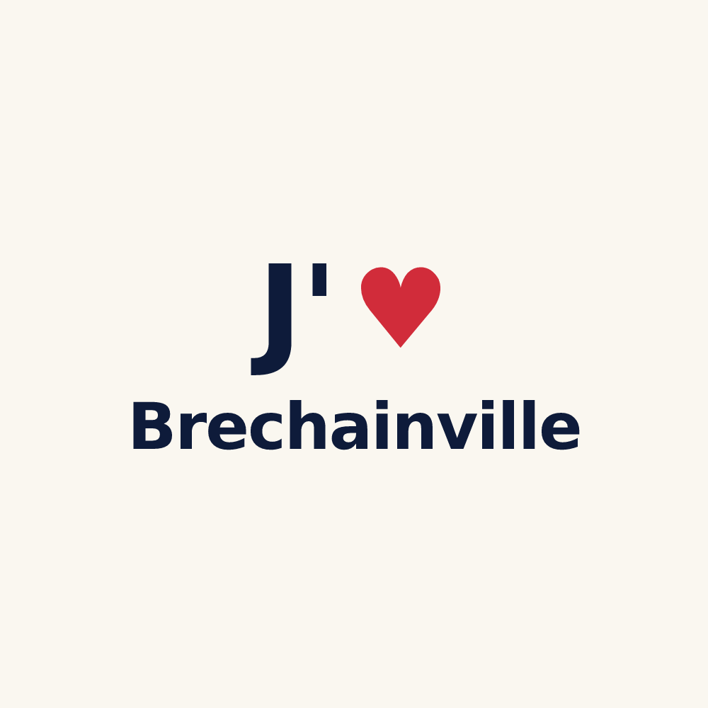 Tasse personnalisée Brechainville — design J'aime Brechainville