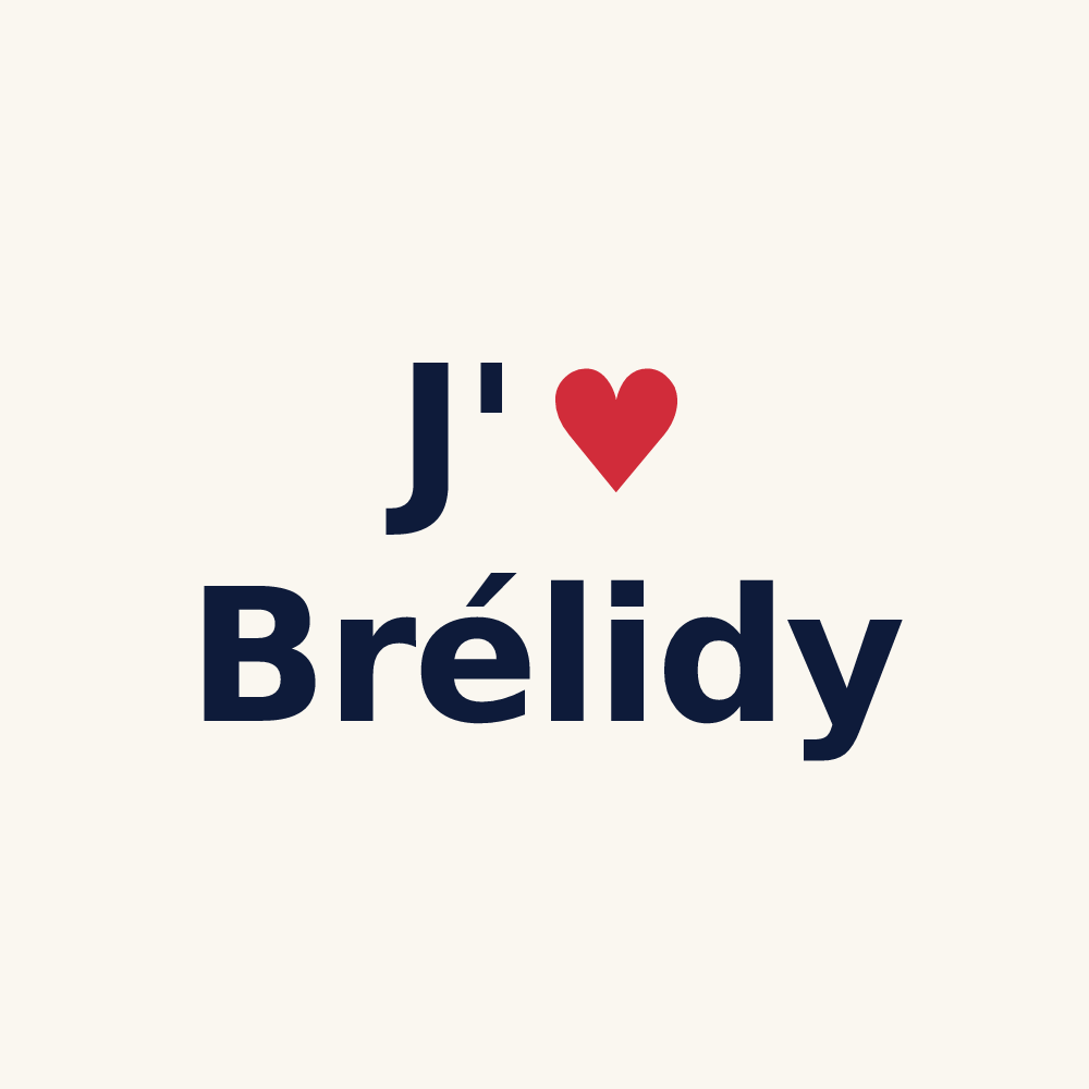 Tasse personnalisée Brélidy — design J'aime Brélidy