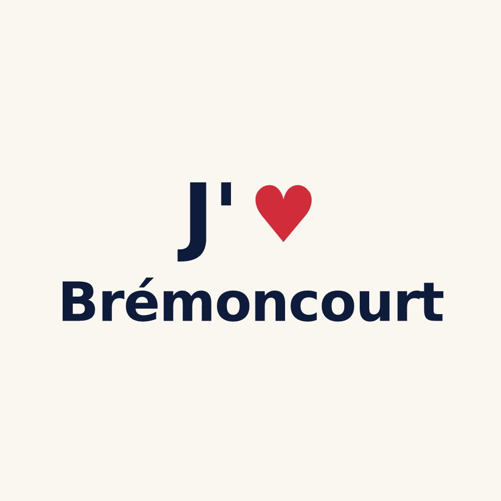 Tasse personnalisée Brémoncourt — design J'aime Brémoncourt