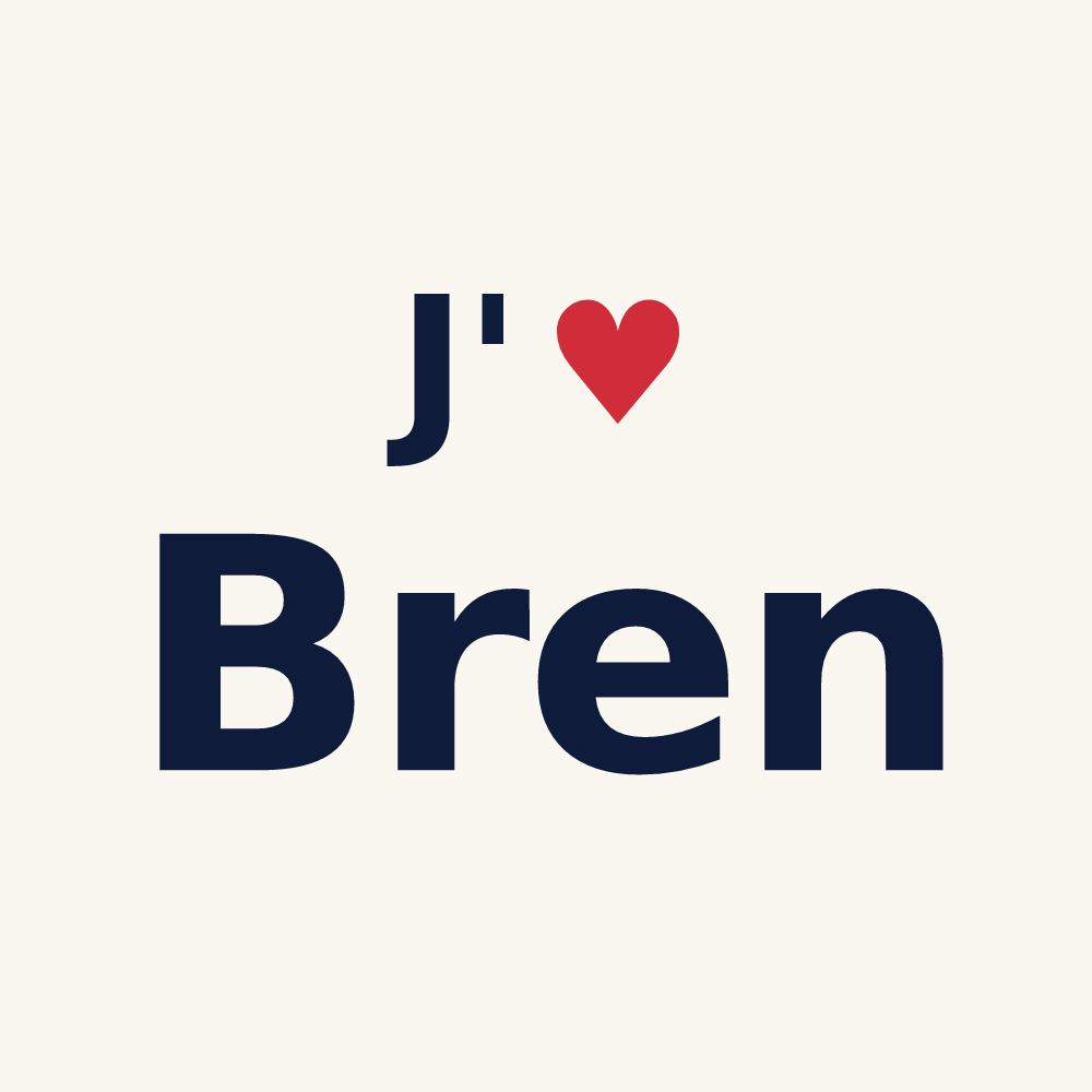 Tasse personnalisée Bren — design J'aime Bren