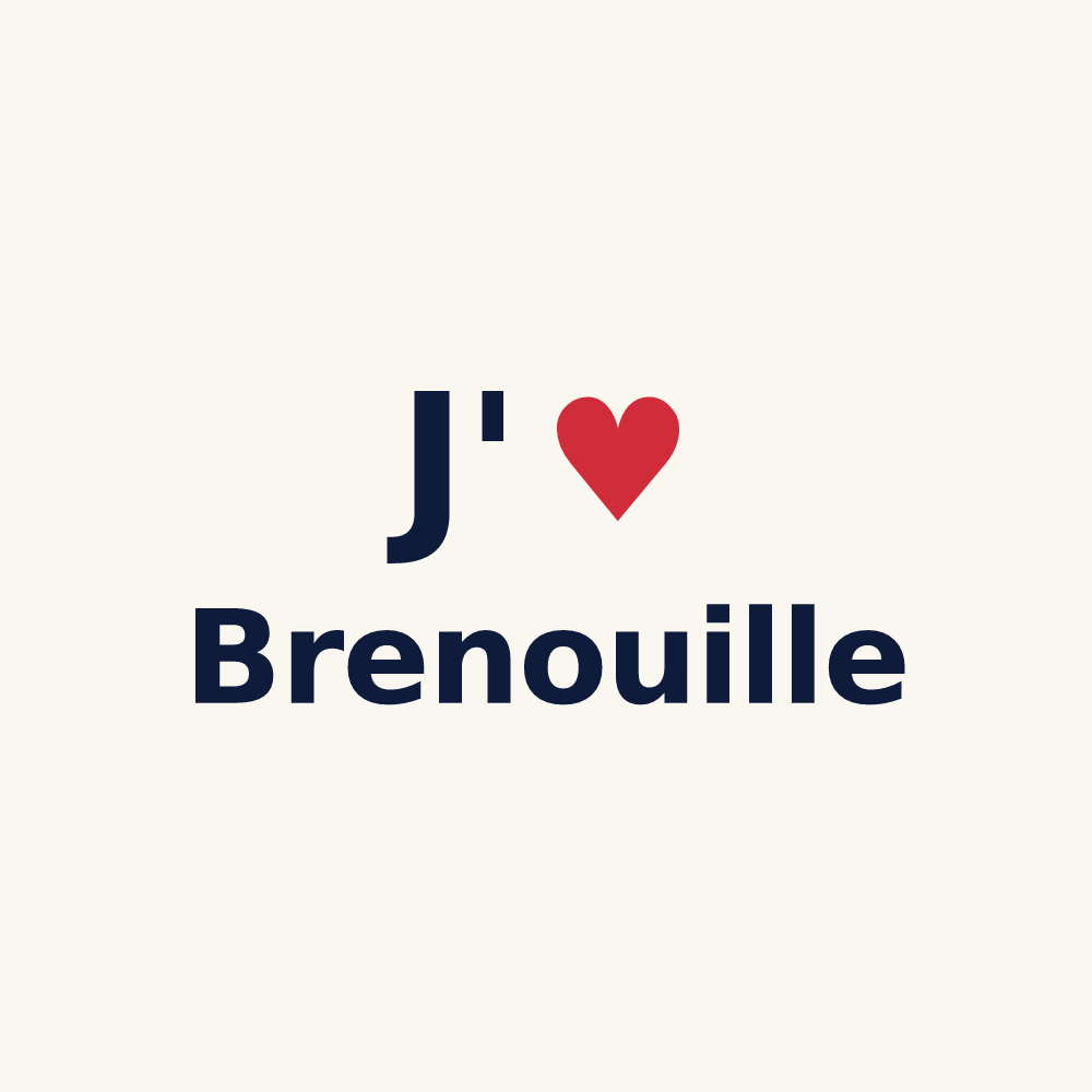 Tasse personnalisée Brenouille — design J'aime Brenouille