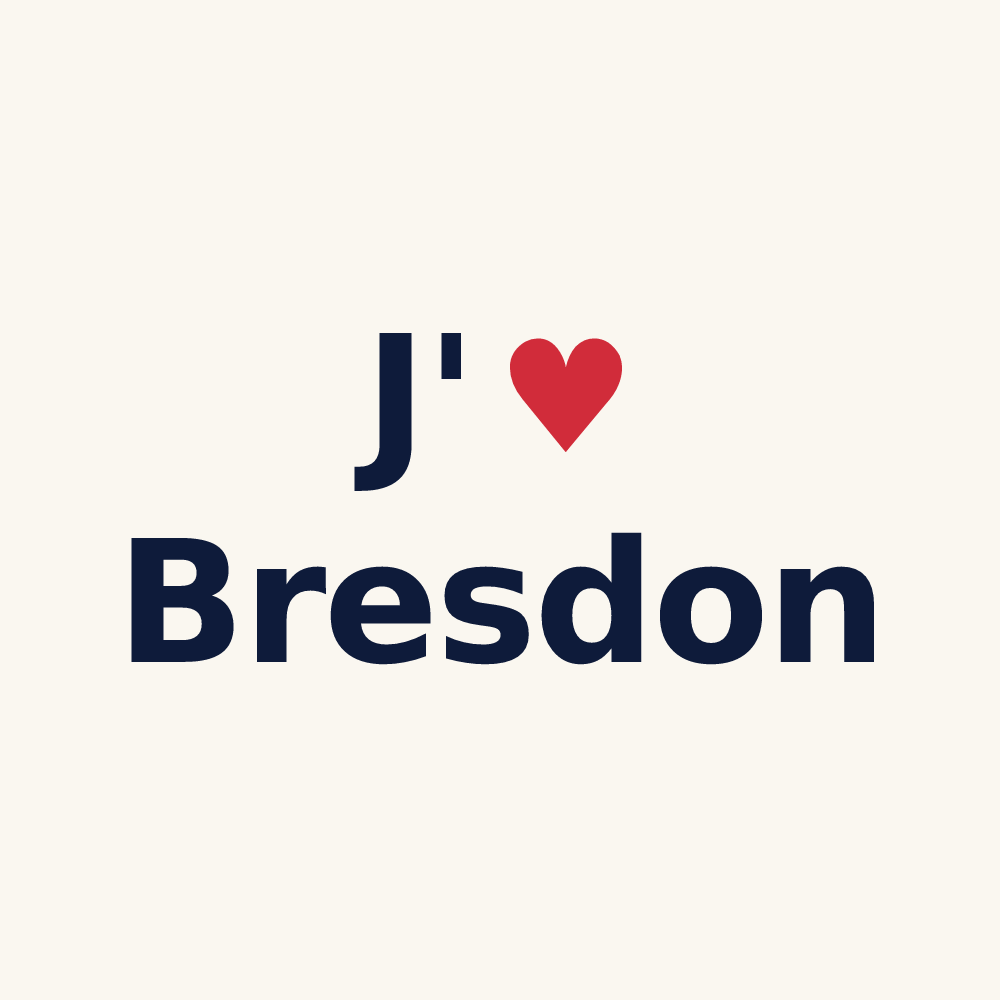 Tasse personnalisée Bresdon — design J'aime Bresdon