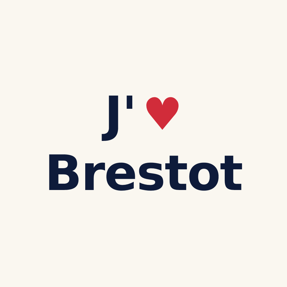 Tasse personnalisée Brestot — design J'aime Brestot