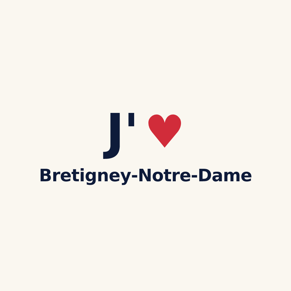 Tasse personnalisée Bretigney-Notre-Dame — design J'aime Bretigney-Notre-Dame