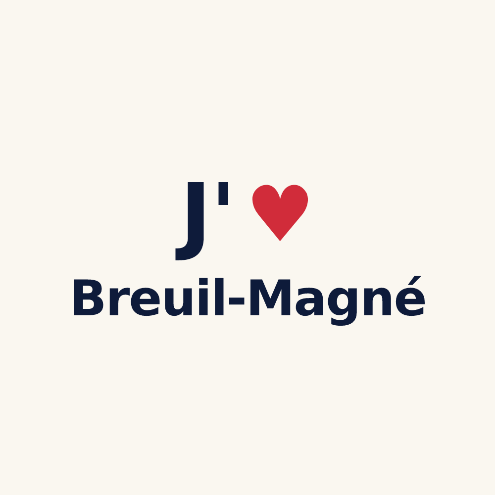 Tasse personnalisée Breuil-Magné — design J'aime Breuil-Magné