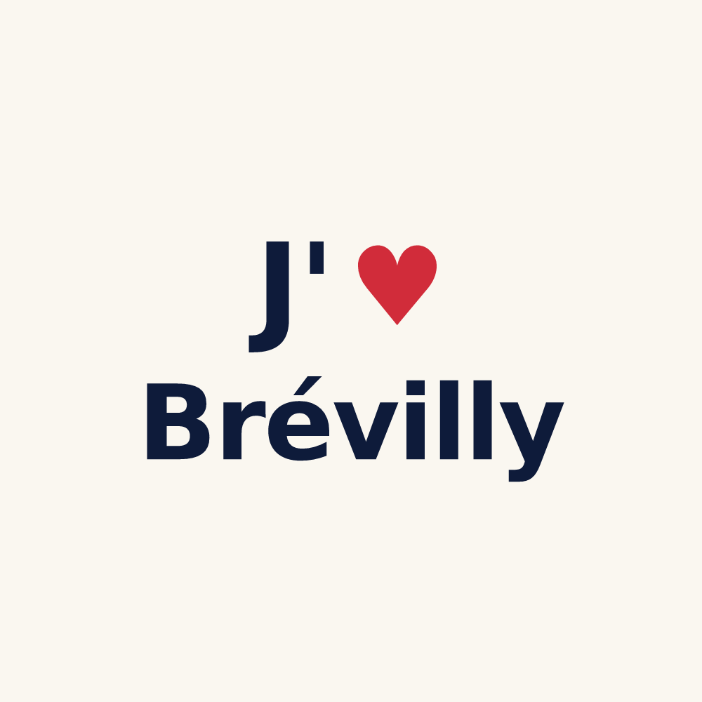Tasse personnalisée Brévilly — design J'aime Brévilly