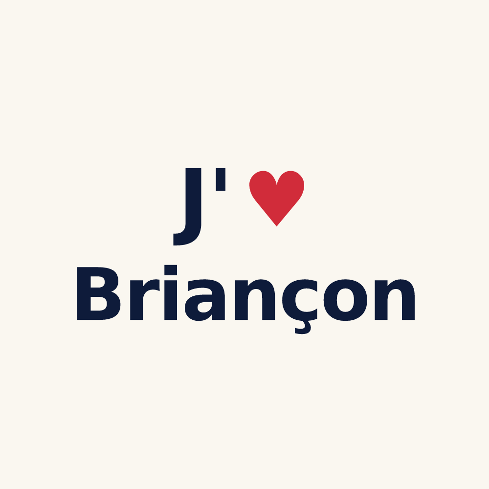 Tasse personnalisée Briançon — design « J'aime Briançon » imprimé sur la tasse