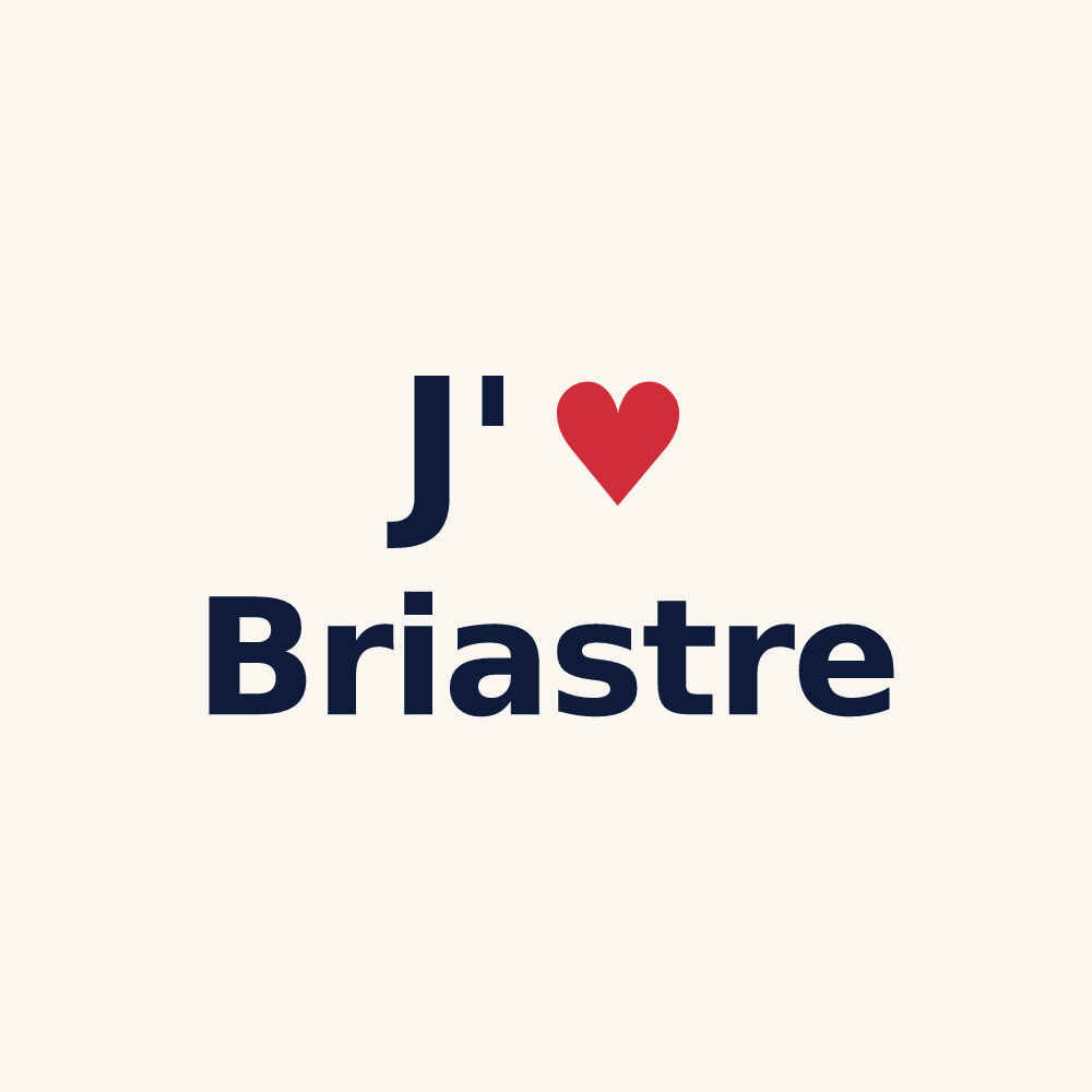 Tasse personnalisée Briastre — design J'aime Briastre
