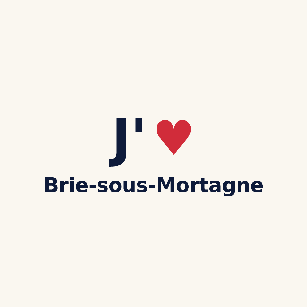 Tasse personnalisée Brie-sous-Mortagne — design J'aime Brie-sous-Mortagne