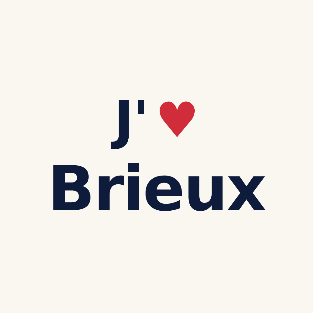 Tasse personnalisée Brieux — design J'aime Brieux