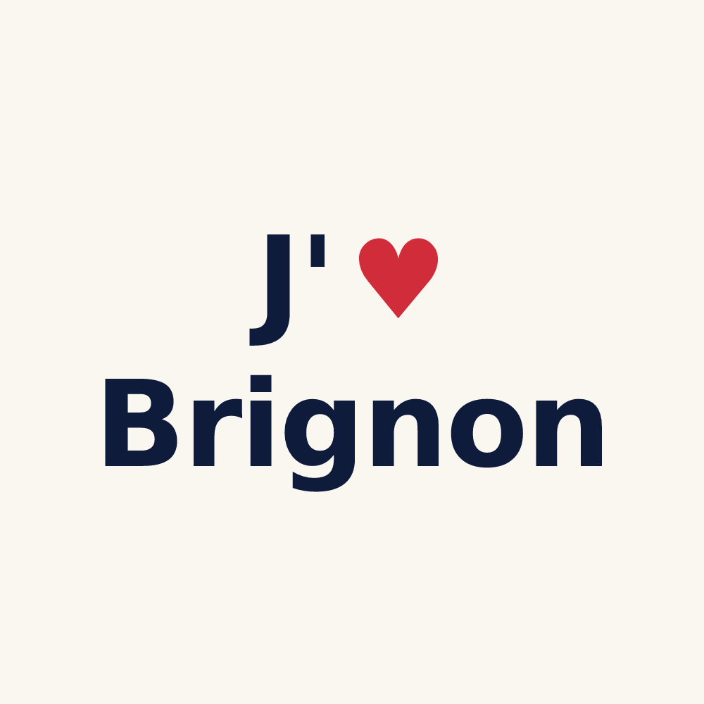 Tasse personnalisée Brignon — design J'aime Brignon